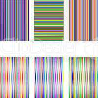 set of 6 diferent stripes isolated on white
