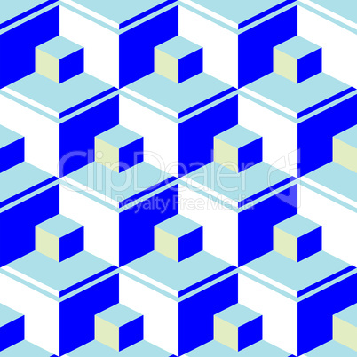 blue abstract cubes