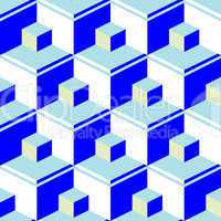 blue abstract cubes