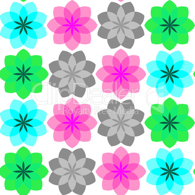 colored flowers seamless pattern 3