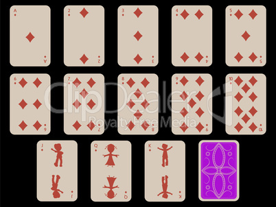 kids playing cards - diams