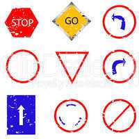 traffic sign stamp