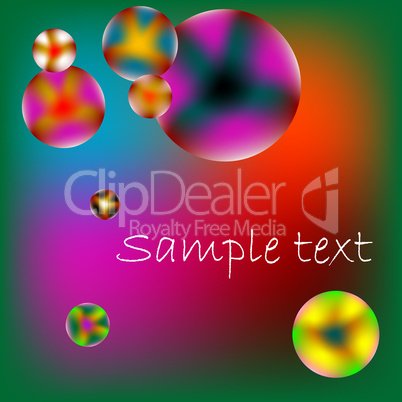 stylized bubbles with space for text