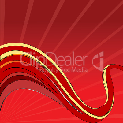 red waves vector