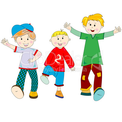 happy kids cartoon