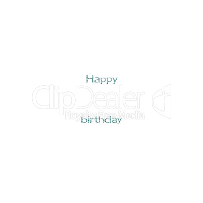 happy birthday abstract letters