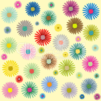 colored flowers pattern