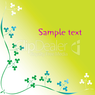 clover foliage with space for text