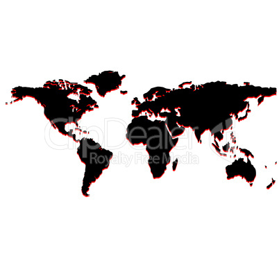 black world map