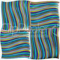 green and blue twisted stripes texture