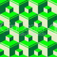 green abstract cubes