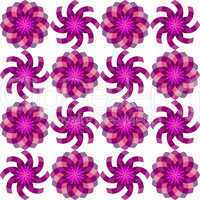 geometric seamless flowers pattern