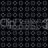 white and blue seamless pattern on black background