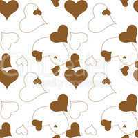 heart brown pattern