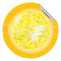 disco ball yellow sticker