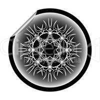 snow flake sticker isolated on white background 13
