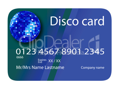 credit card disco blue