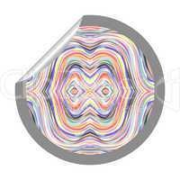 abstract tunnel sticker isolated on white