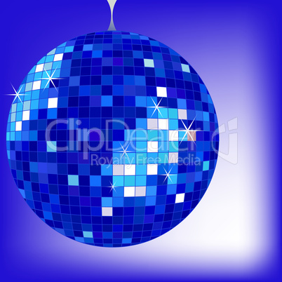 disco ball blue
