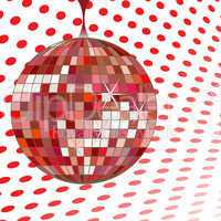 disco ball red