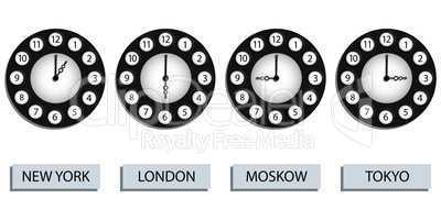 time zone clocks