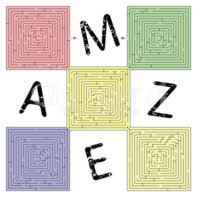 abstract square maze