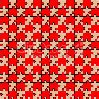 seamless puzzle with red and brown