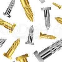 seamless goldish - silver screw pattern