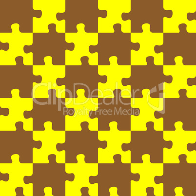 puzzle brown and yellow