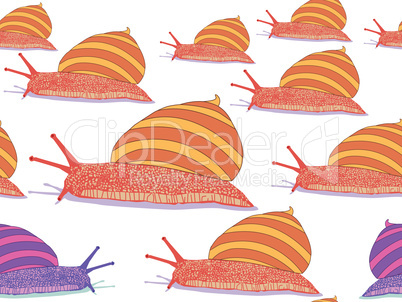 snails seamless pattern