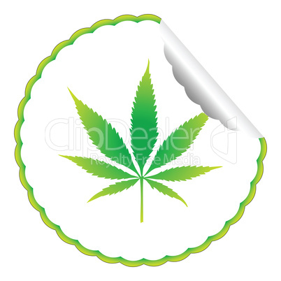 cannabis leaf label