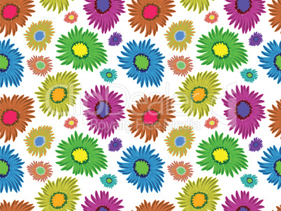 flowers abstract seamless pattern