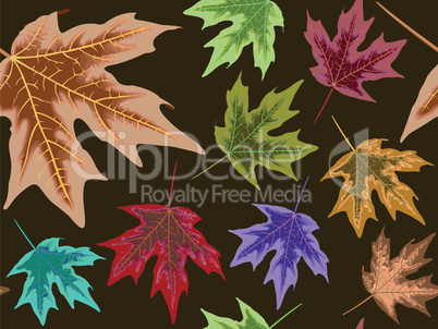 dry leaves seamless pattern