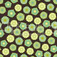 design with seamless flowers pattern