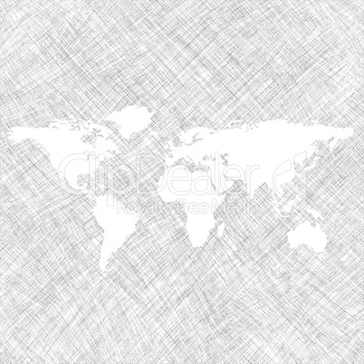 white world map over grunge stripes
