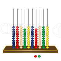 vertical abacus against white