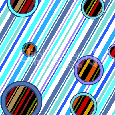 stripes and circles retro pattern
