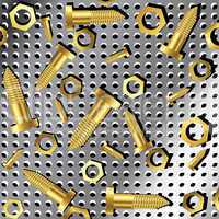 screws and nuts over metallic texture 2