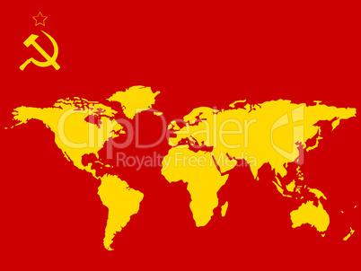 russia abstract world map