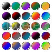round colored web buttons