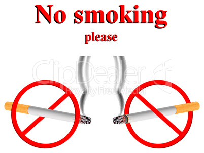 no smoking stylized signs