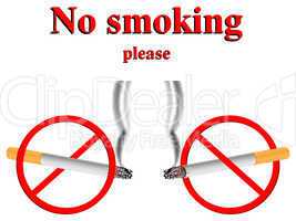no smoking stylized signs