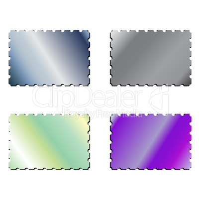 metallic postage stamps