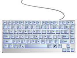 keyboard against white