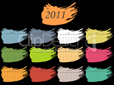 color spot calendar for 2011