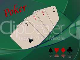 poker cards composition