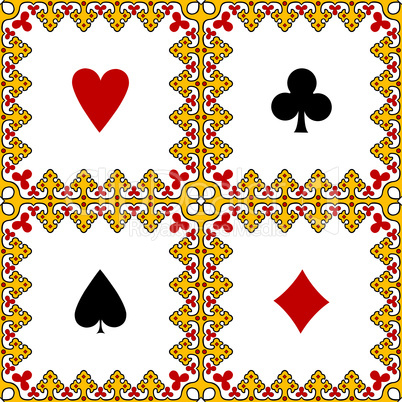 playing card symbols frame