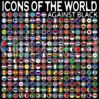 icons of the world against black