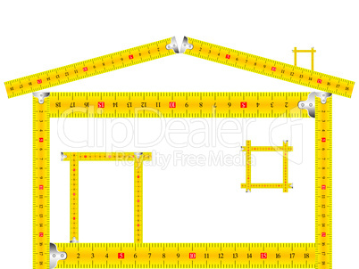 house made of measuring tape