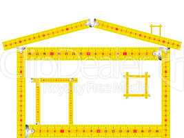 house made of measuring tape